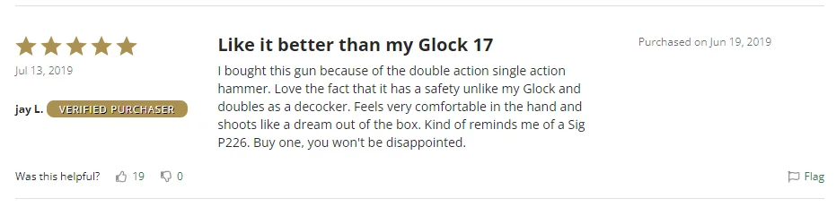 like it better than my glock 17
