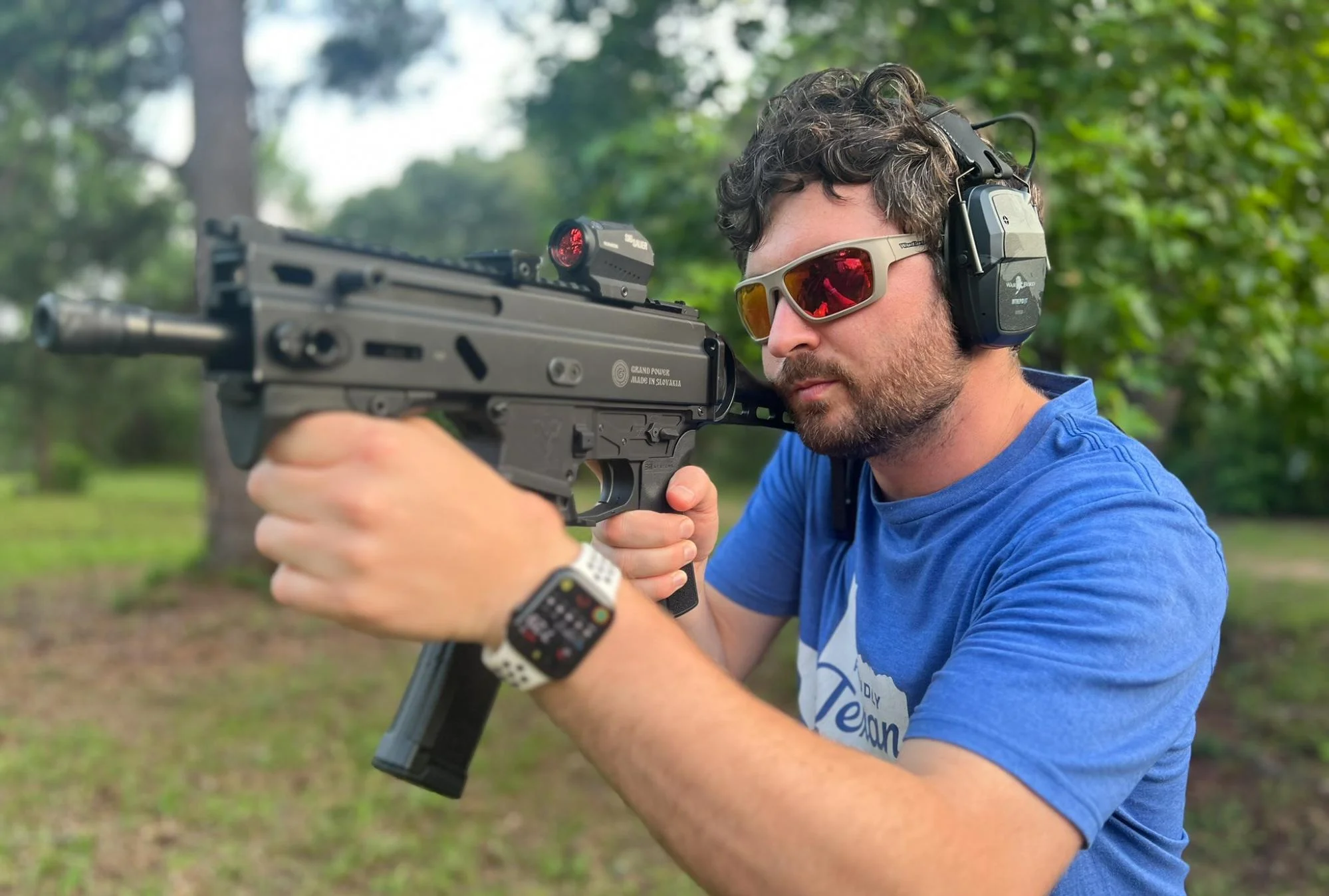 war bird shooting glasses testing at range