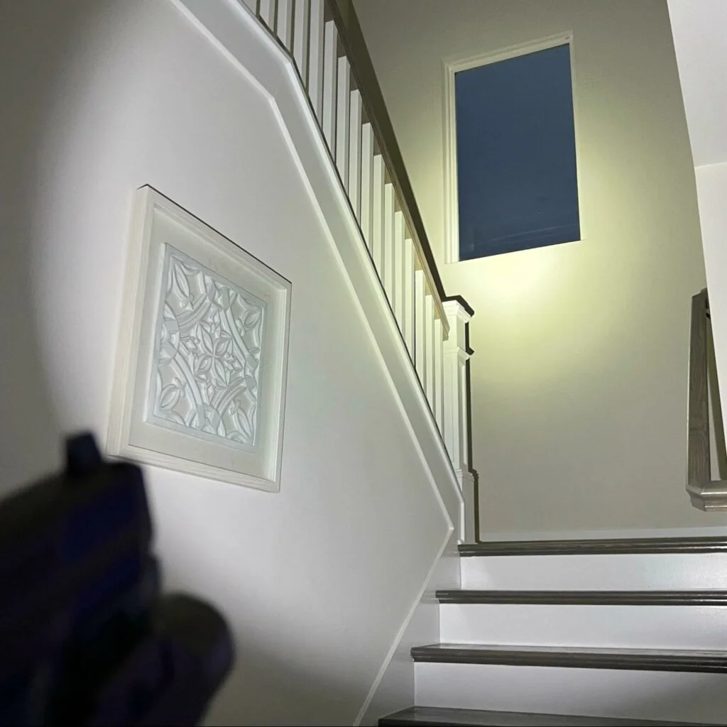 lapg sliderail xwl weapon light test at night in home