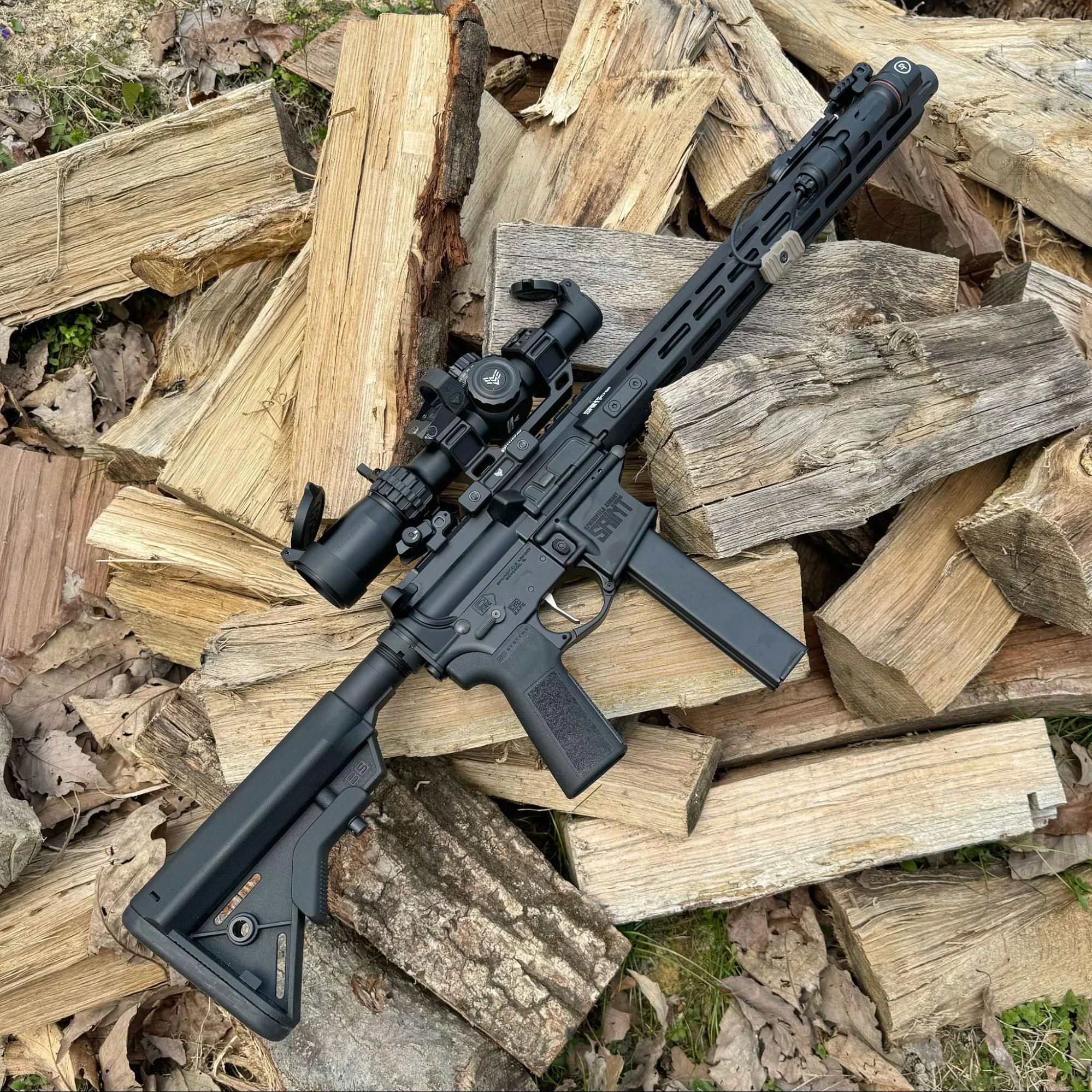 Crimson Trace CWL-202 Tactical Light mounted on springfield armory saint lifestyle photo