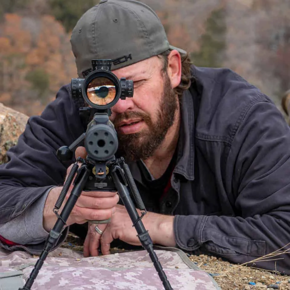 jeff wood scoped in with sniper hunting