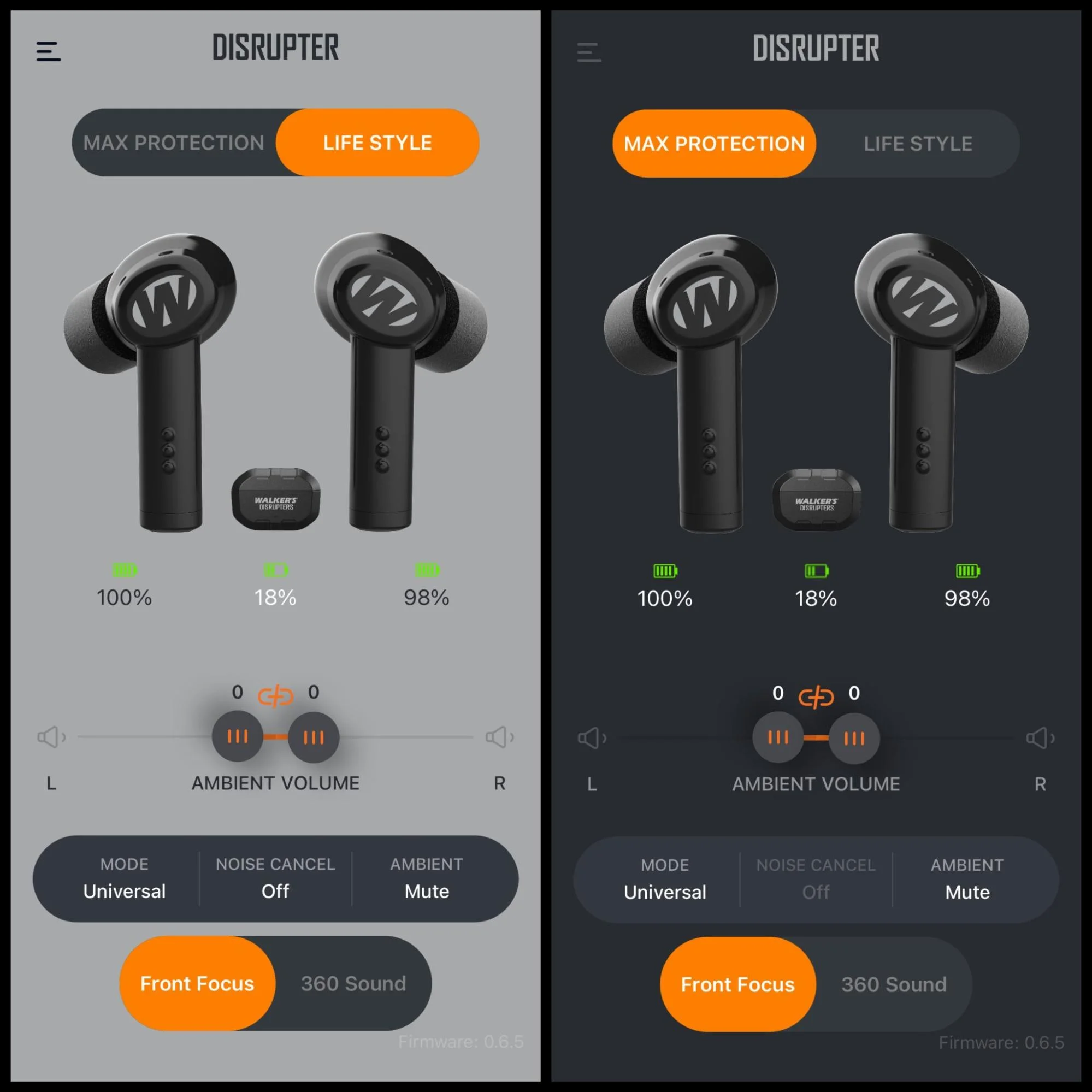 walkers disrupters bluetooth earbuds walkers link app