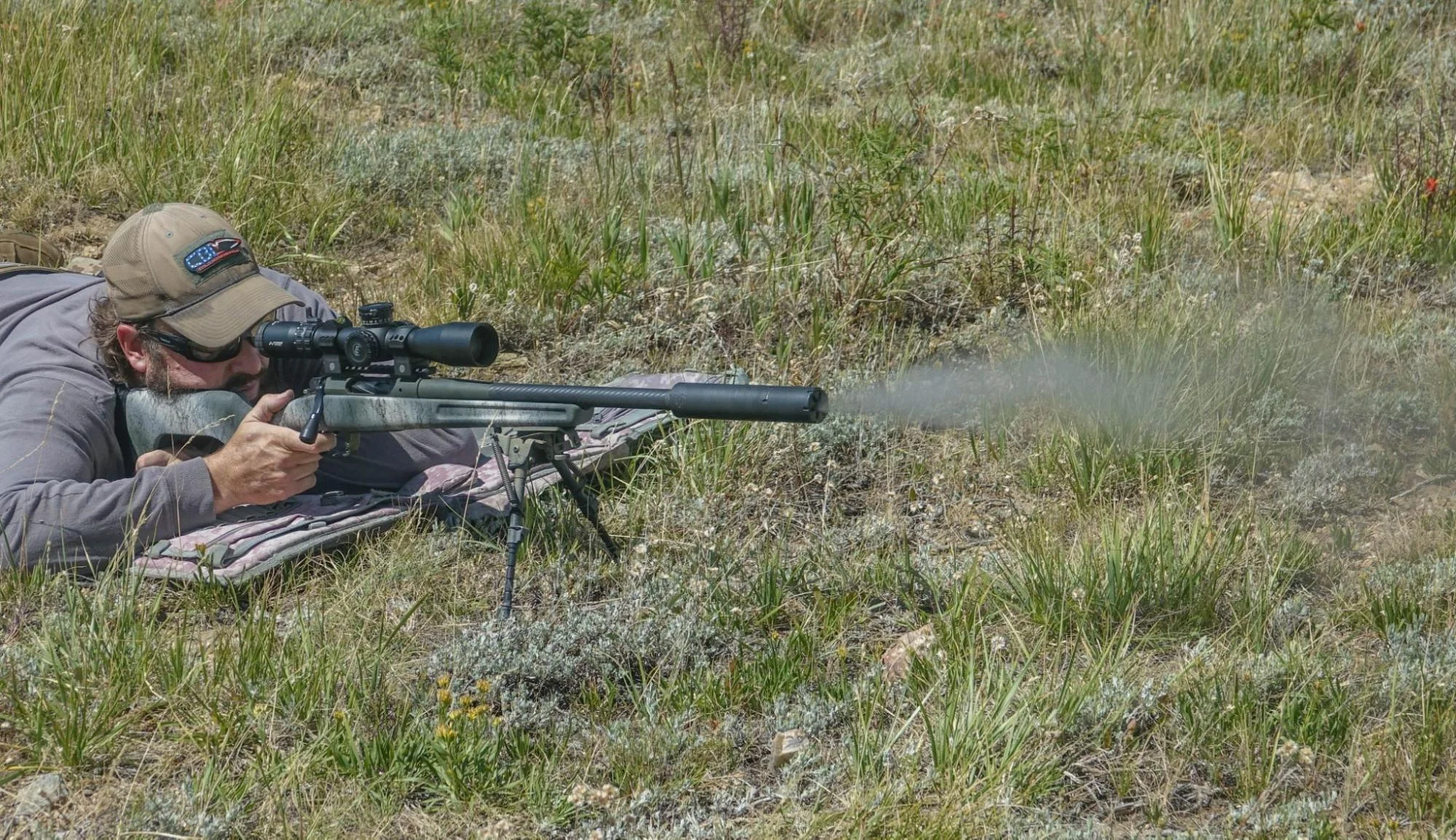 The muzzle of the Springfield Armory Model 2020 Redline rifle, featuring threading for suppressor attachment