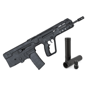 Tavor X95 5.56mm Bullpup Rifle + KGM R556 Suppressor - Missing Foregrip Rail Covers