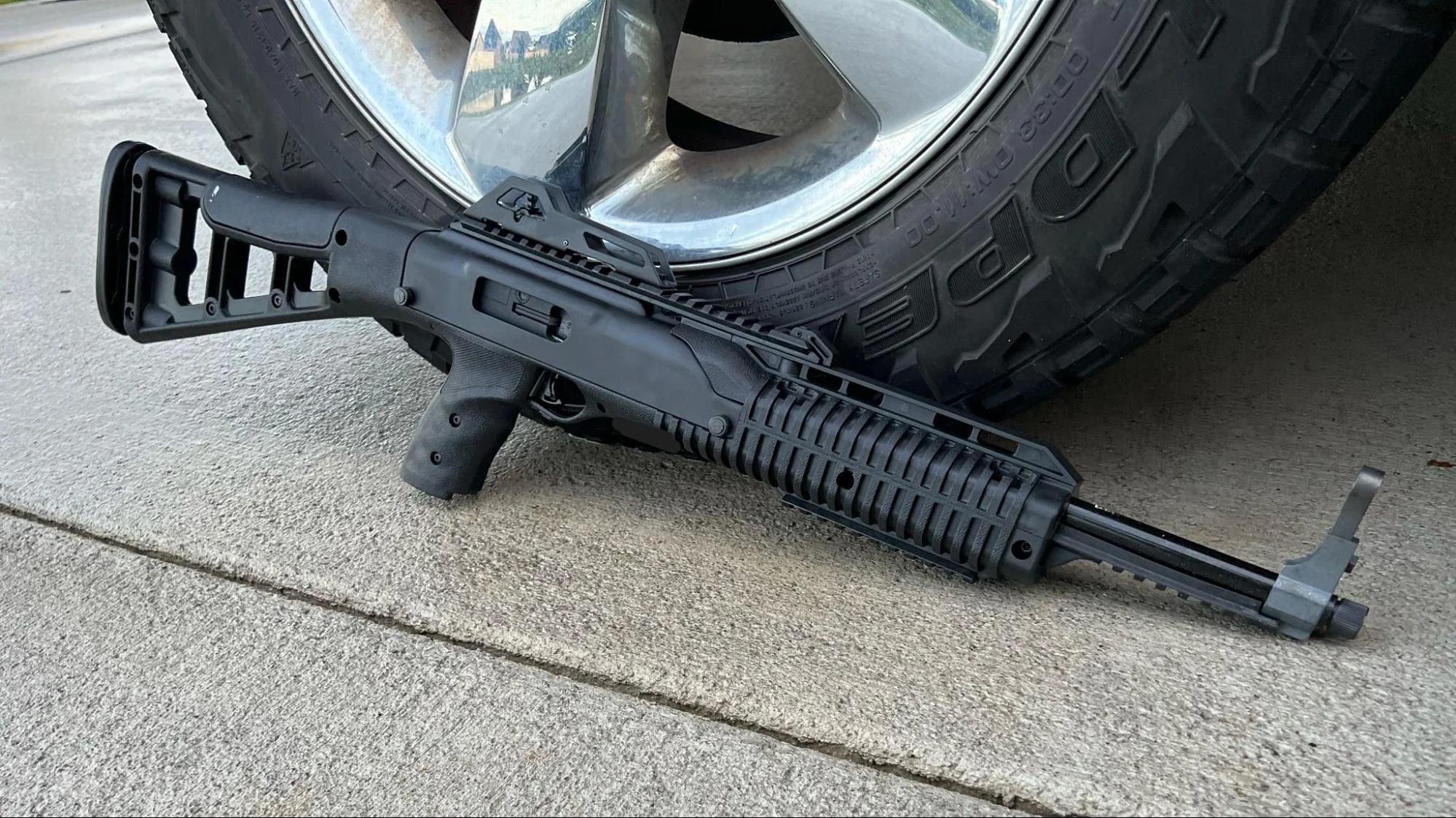hipoint 3095 review next to truck tire