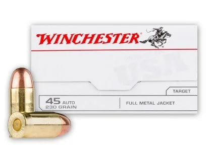 45 ACP - 230 Grain FMJ - Winchester USA - 500 Rounds