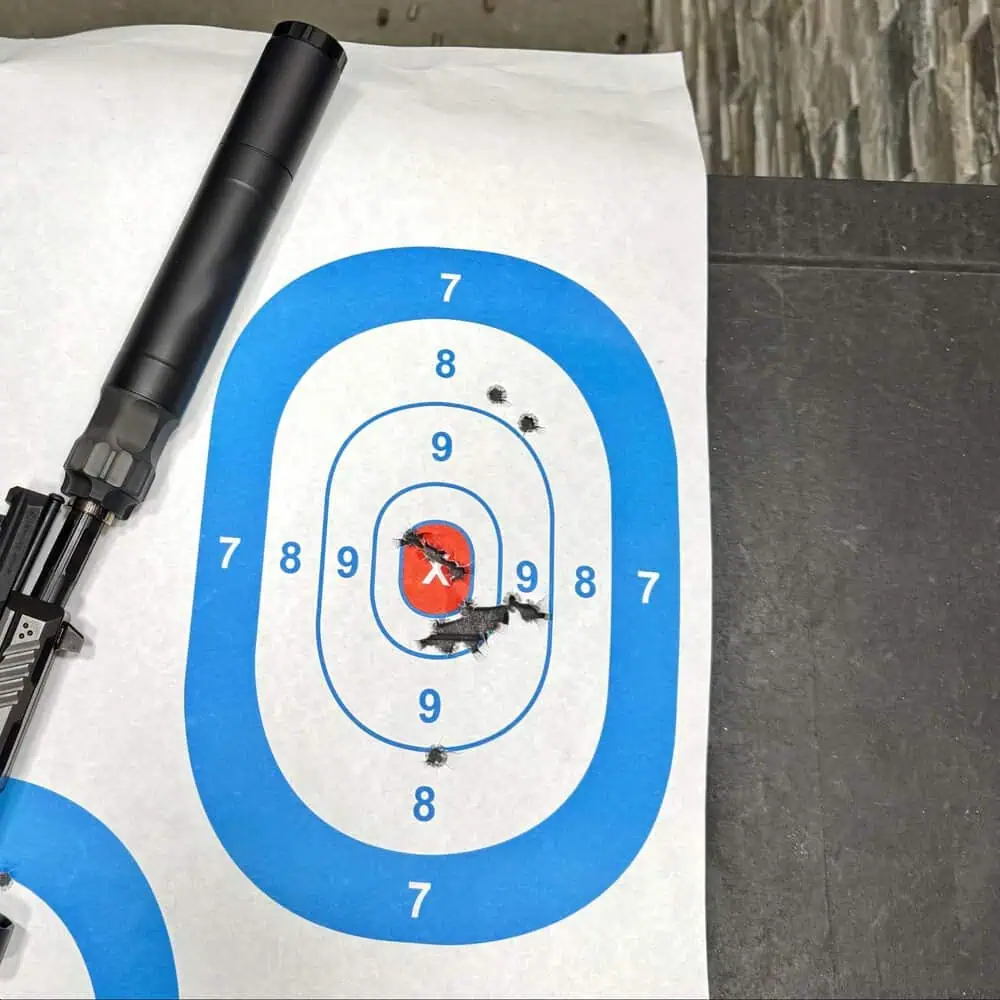 Accuracy results from BANISH 45 suppressor during range testing session