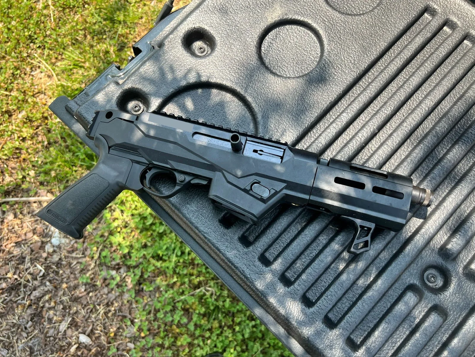 ruger pc charger sitting on truck bed