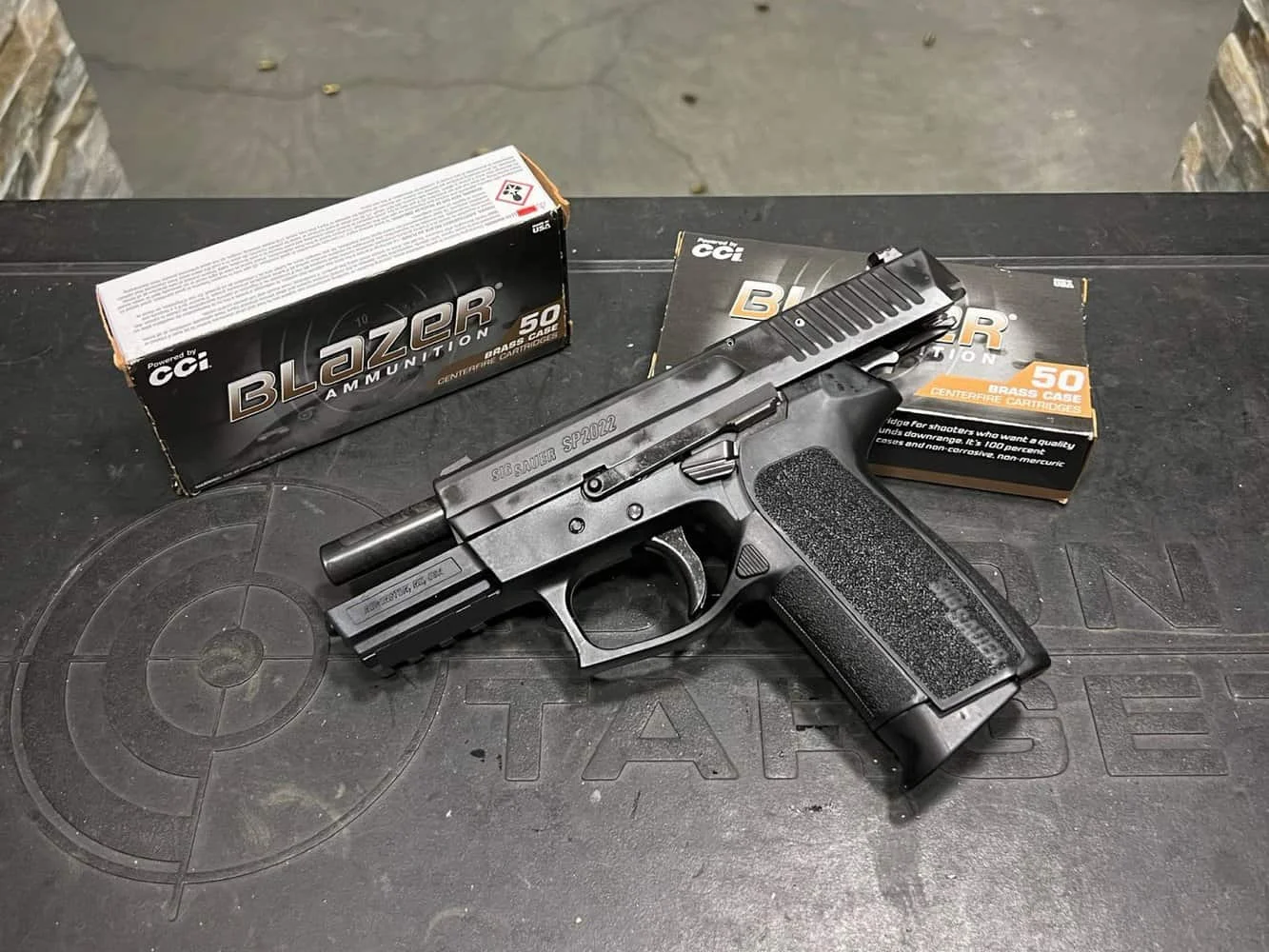 Sig Sauer SP2022 range test with cci blazer ammo