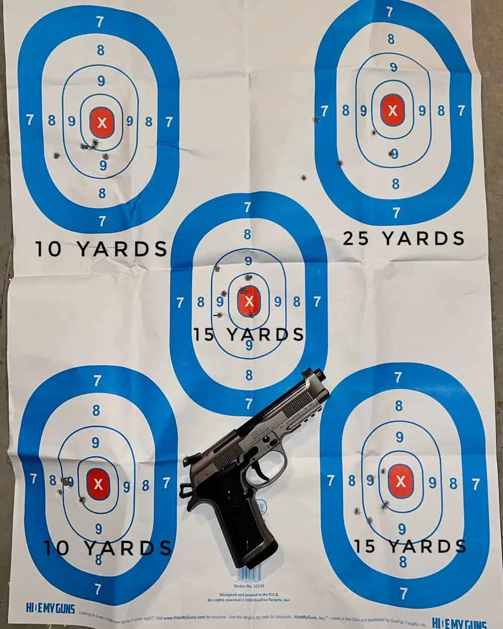 beretta 92x groupings