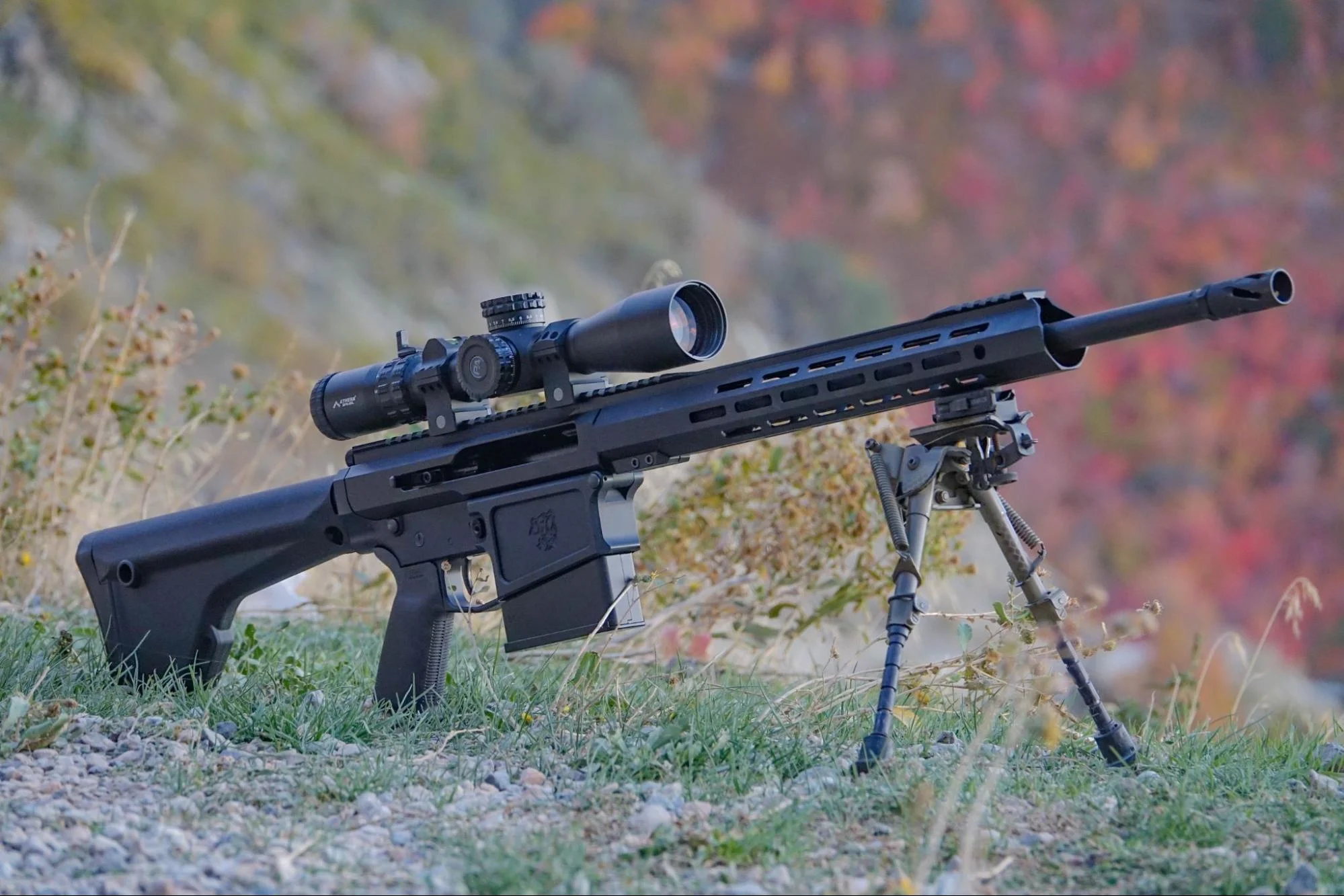 bear creek arsenal bc8 close up with fall colors background